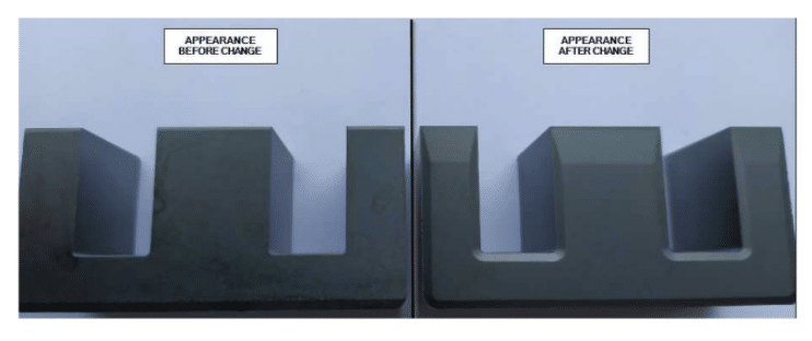 Ferroxcube E-core Chamfers